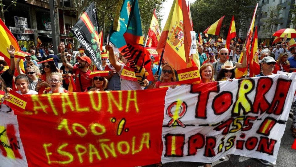 Протест во Барселона за единство на Шпанија