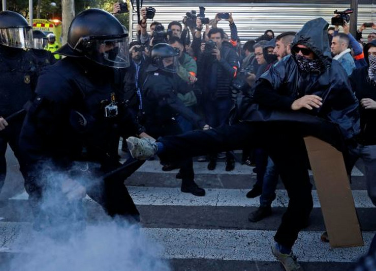 Хаос во Барселона