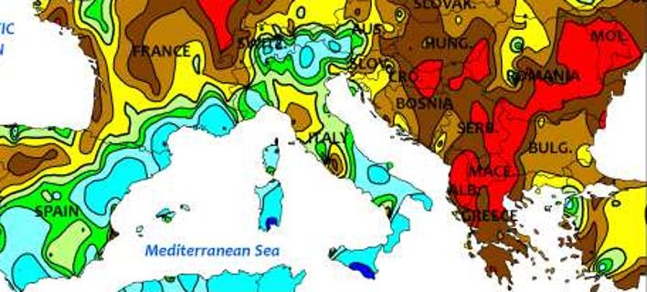 На американска мапа Македонија во црвена сушна зона