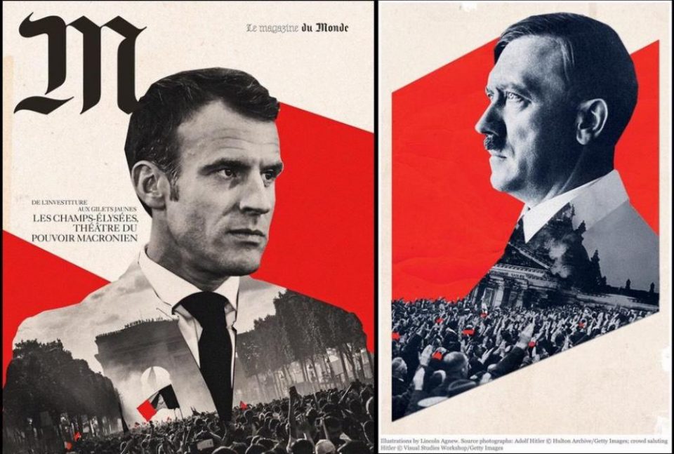 Французи го споредиле Макрон со Хитлер!