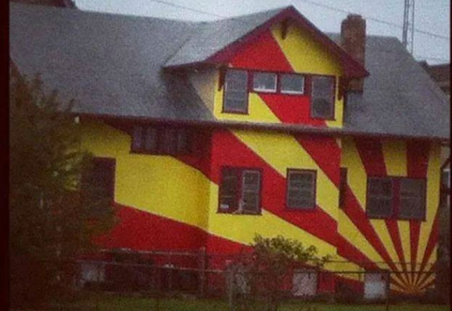Македонец во Њу Џерси ја обои фасадата во боите на македонското знаме
