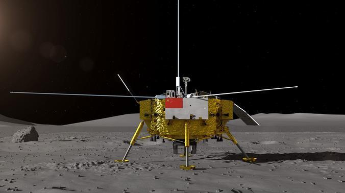 Кинеска сонда слета на темната страна на Месечината