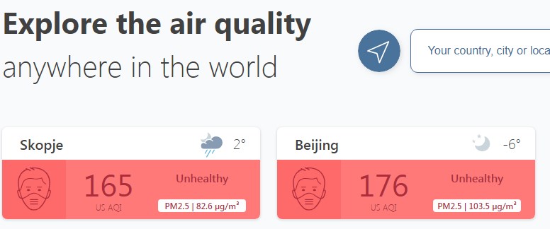 Скопје и Пекинг денеска најзагадени градови во светот (ФОТО)