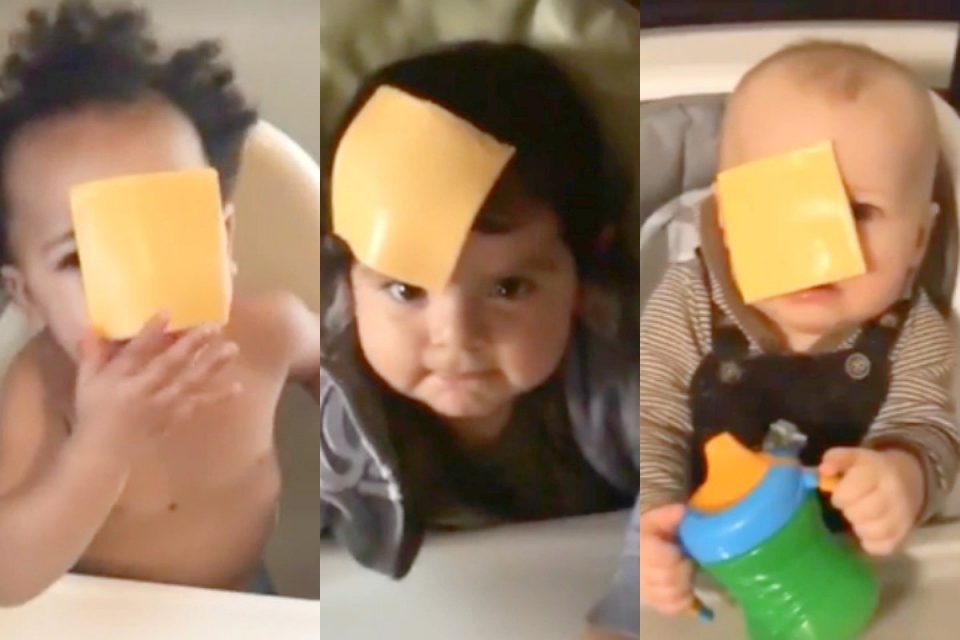 Нова будалаштина на интернет: Родители ги гаѓаат сопствените деца со парче кашкавал по лице