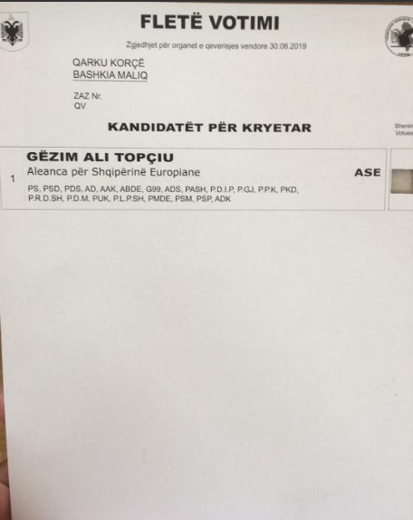 Само еден кандидат: Како изгледа гласачкото ливче во Албанија (ФОТО)