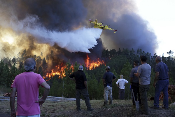 Околу 800 пожарникари се борат со големиот пожар во Португалија