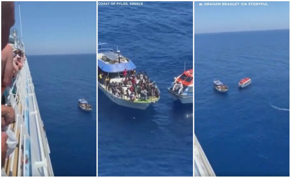 Брод за крстарење спаси 111 мигранти кај Пелопонез (ВИДЕО)