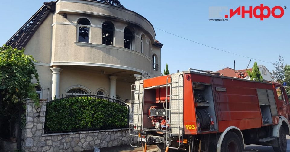 Од пожар изгоре покрив во куќа во Тафталиџе