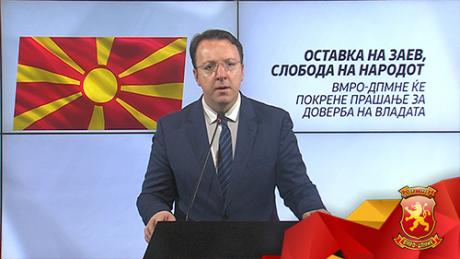 Николоски: Заев наместо да се извини и повлече, тој навлегува подлабоко и ги руши позициите на Македонија