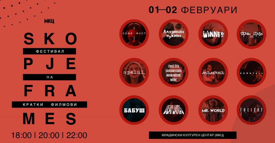 Денеска почнува првото издание на фестивалот за краток филм Skopje Frames во МКЦ