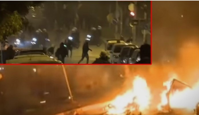Хаос на протестите во Атина: Повредени полицајци, молотови коктели