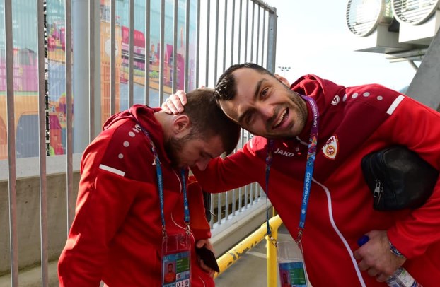 Емоции: Стефан Ристовски не може да ги запре солзите поради заминувањето на Пандев од репрезентацијата