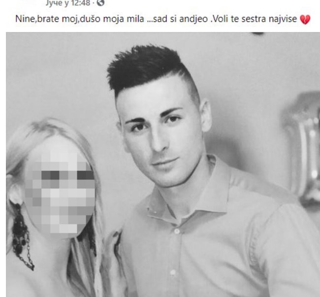 Брате мој, душо мила, сега си ангел: Сестрата на српскиот фудбалер кој почина во Скопје се простува од братот