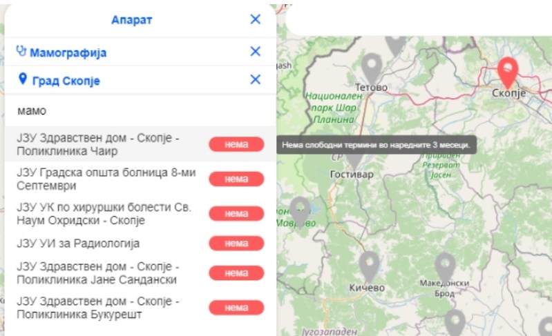 Дојде живот со ДУИ и СДСМ: Термин за мамографија во Скопје нема во наредните три месеци
