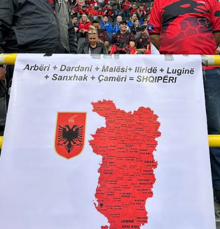 И Охрид во состав на „Голема Албанија“ беше на натпреварот Албанија-Италија (ФОТО)