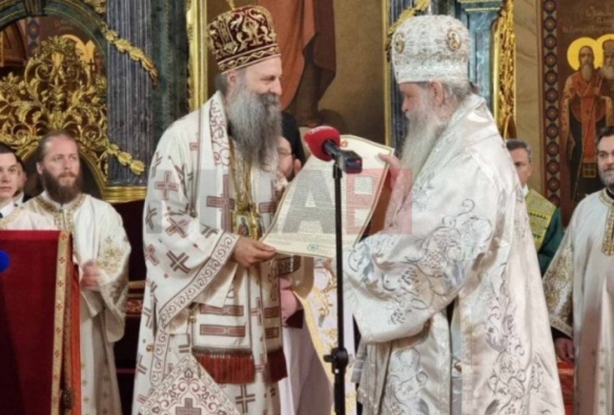 Српскиот патријарх за признавањето на МПЦ: Eпархиите нa територијата на денешна Македонија, не ѝ припаѓале на СПЦ