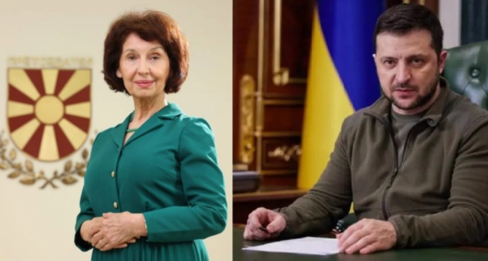 Претседателката Сиљановска се слушна со Зеленски: Изразена поддршка за крај на војната