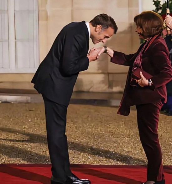 Макрон и бакна рака на Сиљановска Давкова (ФОТО)