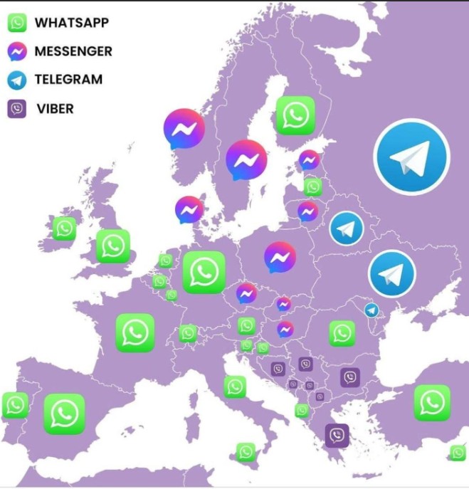 Само на Балканот користат Вибер, речиси цела Европа е на Ватсап