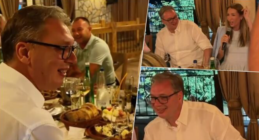 Вучиќ во кафана ја нарача „Идем преко земје Србије“ од Весна Змијанац